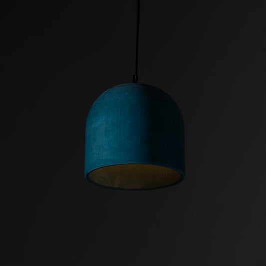 Large Blue Concrete Pendant Lamp, Modern Pendant Lamp