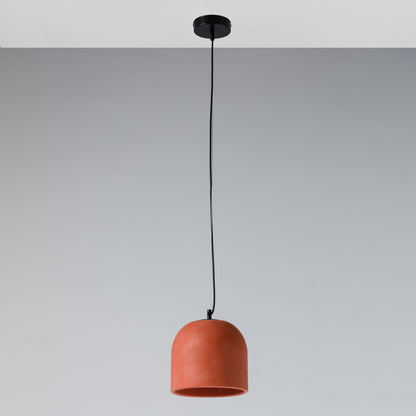 Large Terracotta Concrete Pendant Lamp, Modern Pendant Lamp