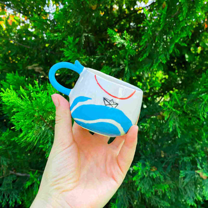 "Sail" Small Ceramic Mug, Design Ceramic Kitchenware