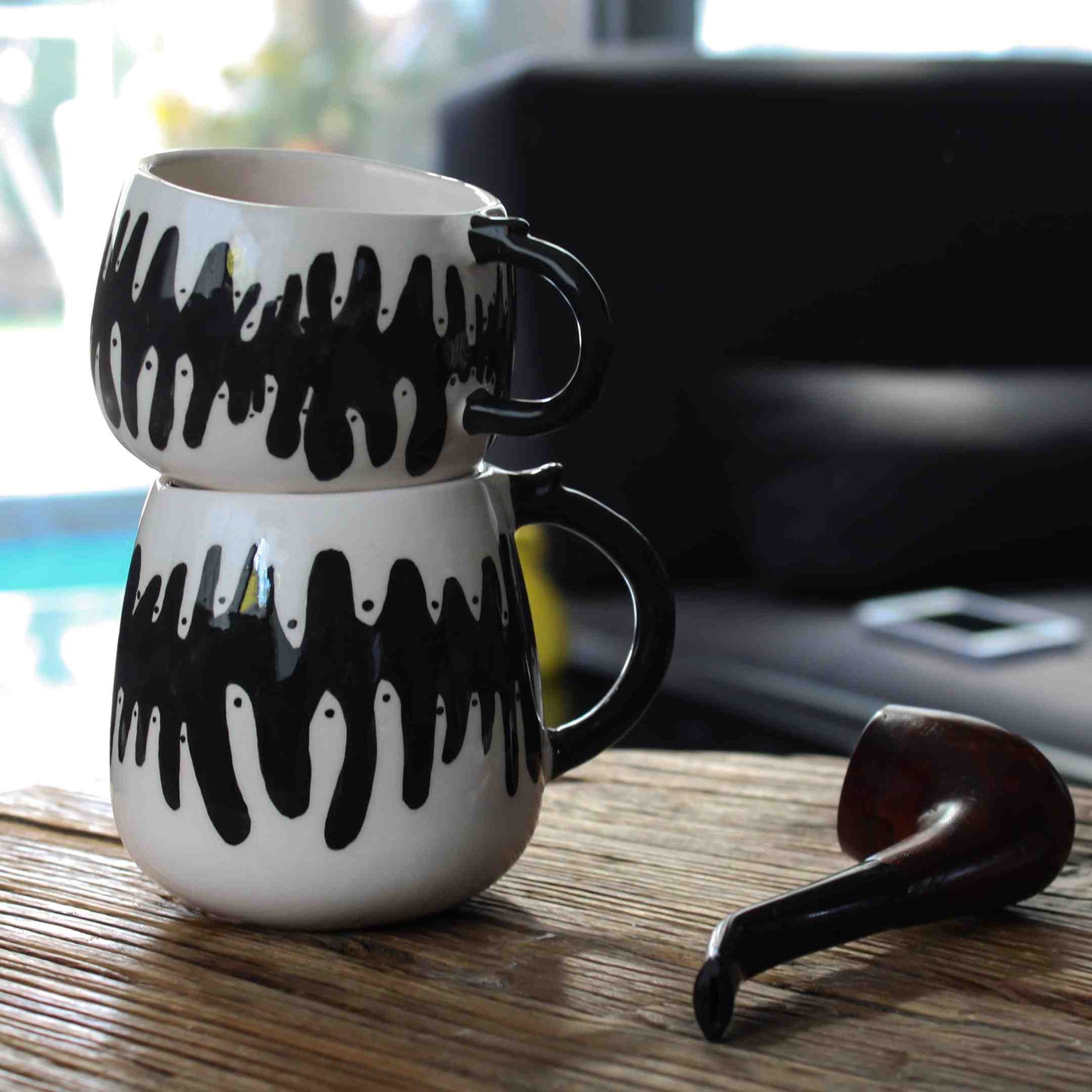 "Ink" Small Ceramic Cup, Design Ceramic Kitchenware