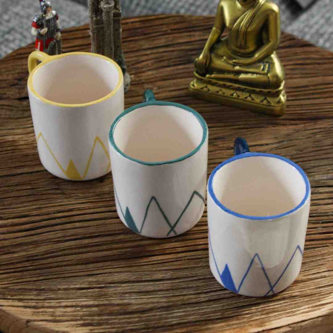 "Blue Mountain" Small Ceramic Mug, Design Ceramic Kitchenware