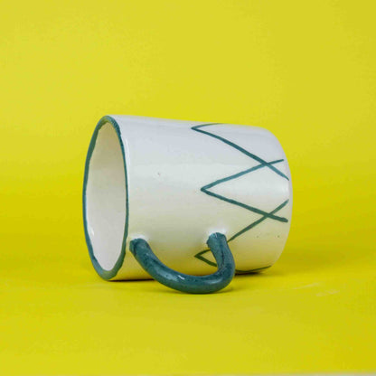 "Green Mountain" Small Ceramic Mug, Design Ceramic Kitchenware