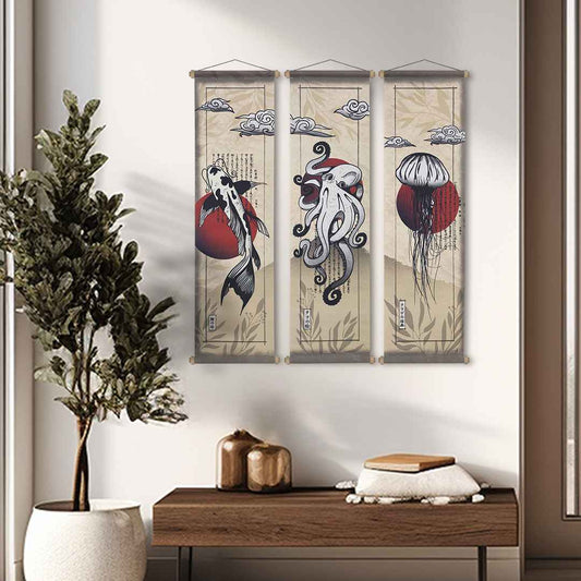 Scroll of the Sea Tapestry Poster Set, Wall Decoration