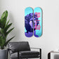Skateboard Wall Art Set, "Lazy" Hand-Painted Wall Decor Set of 2