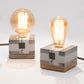 Anthracite Concrete Table Lamp with Toggle Switch "Circuit", Modern Table Lamps