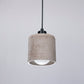 Khaki Concrete Cylinder Pendant Lamp with Metal Detail, Modern Pendant Lamp