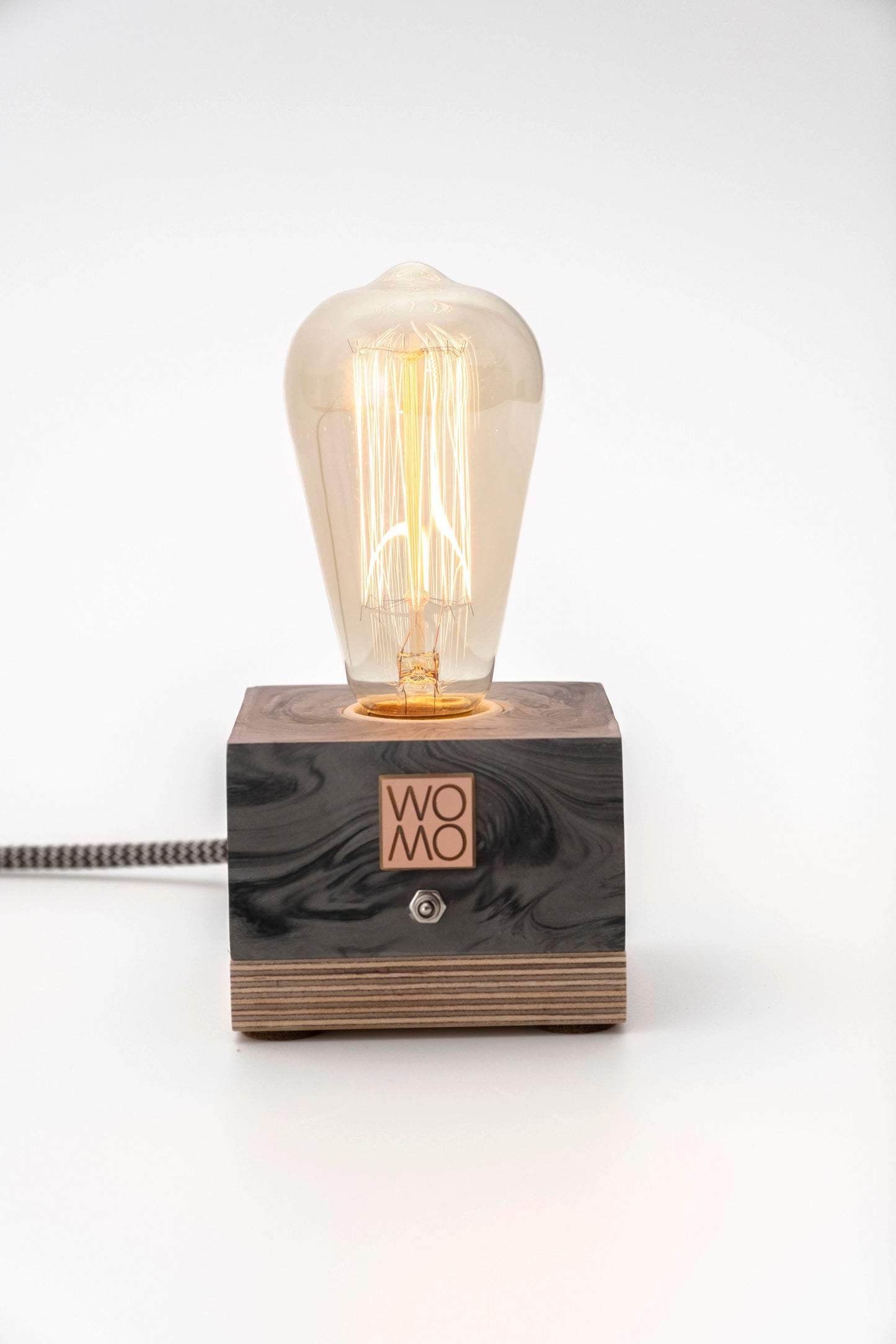 Raw Concrete Table Lamp with Toggle Switch, Modern Table Lamps