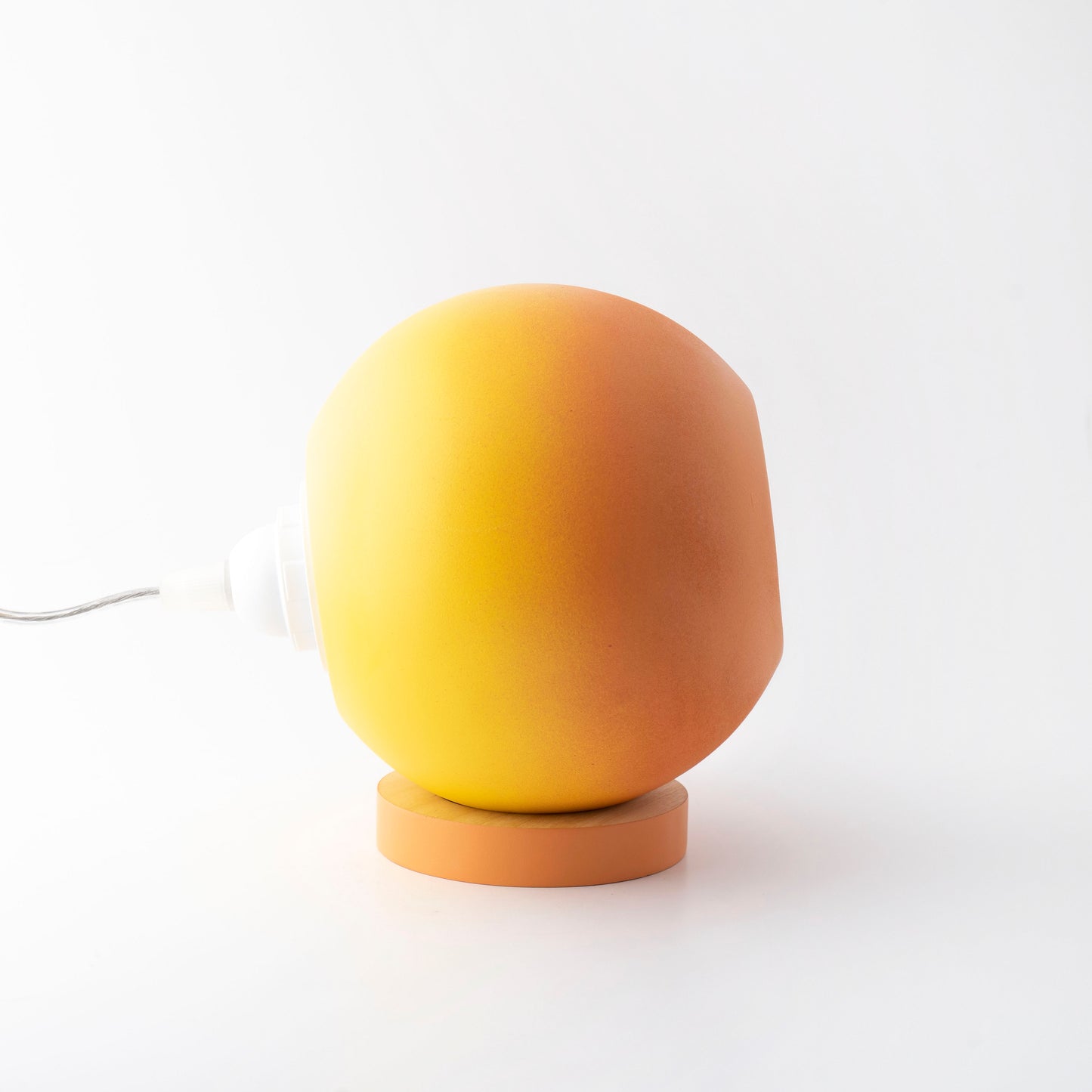 Orange Venus Hand-Painted Concrete Globe Table Lamp, Modern Table Lamps
