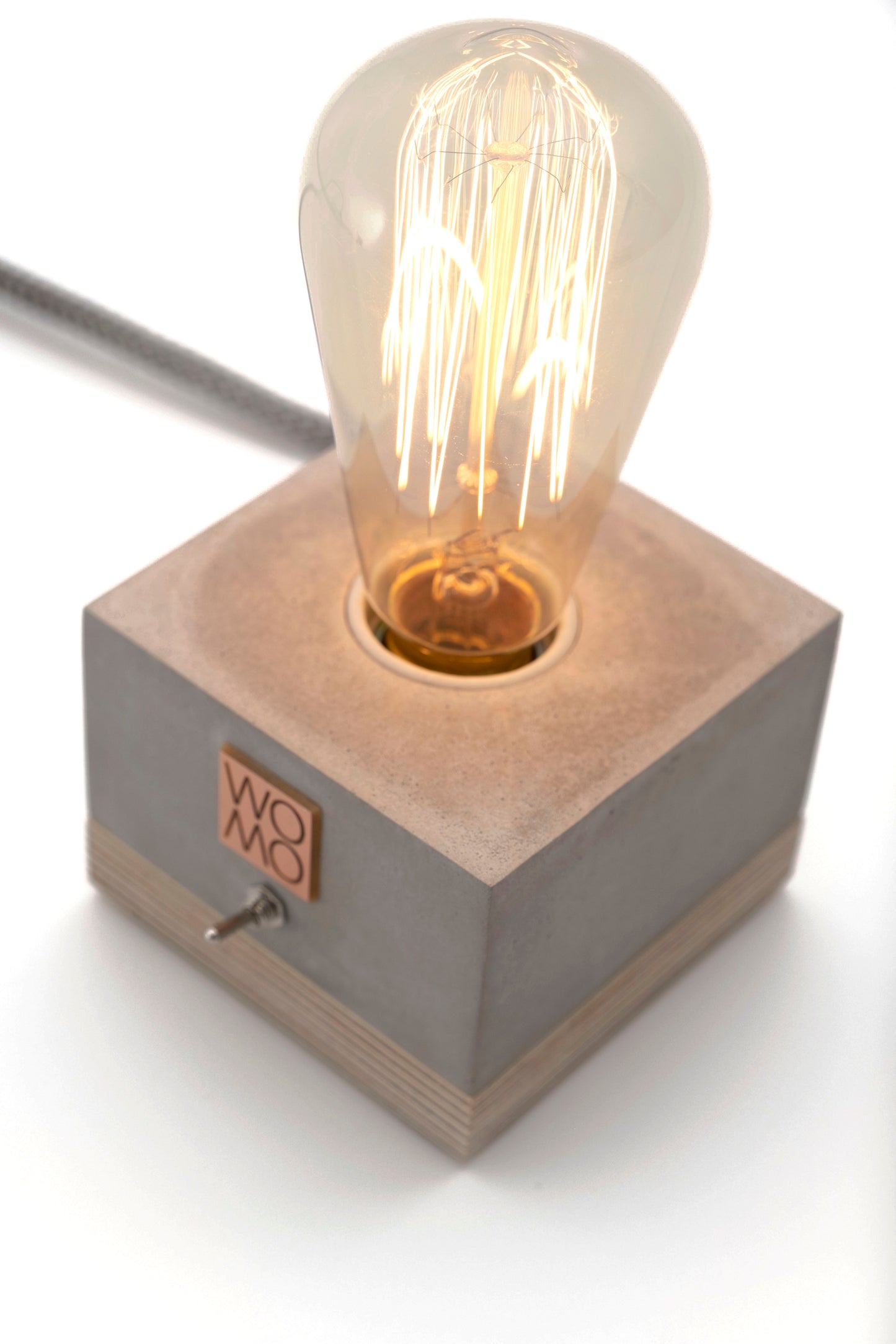 Raw Concrete Table Lamp with Toggle Switch, Modern Table Lamps