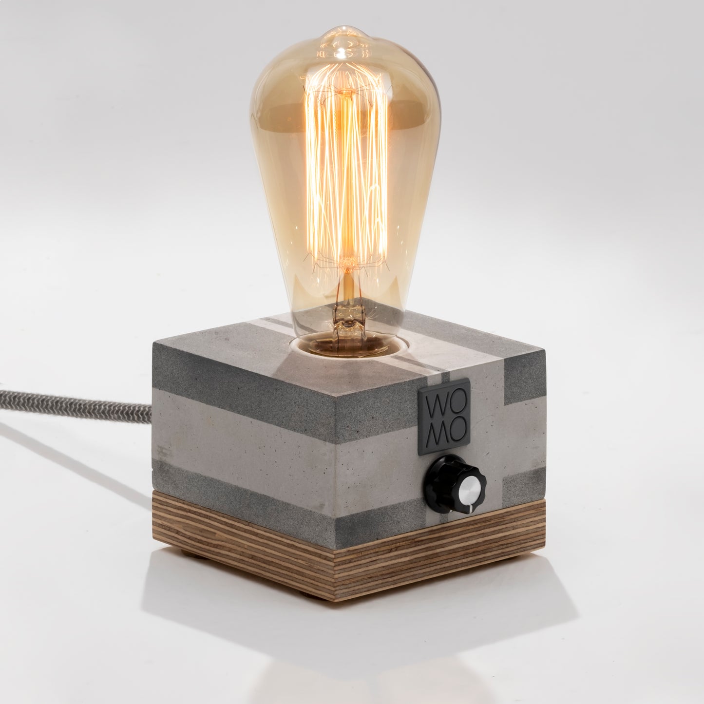 Dimmable Anthracite Concrete Table Lamp "Circuit", Modern Table Lamps