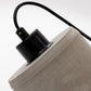 Raw Concrete Cylinder Pendant Lamp with Metal Detail, Modern Pendant Lamp