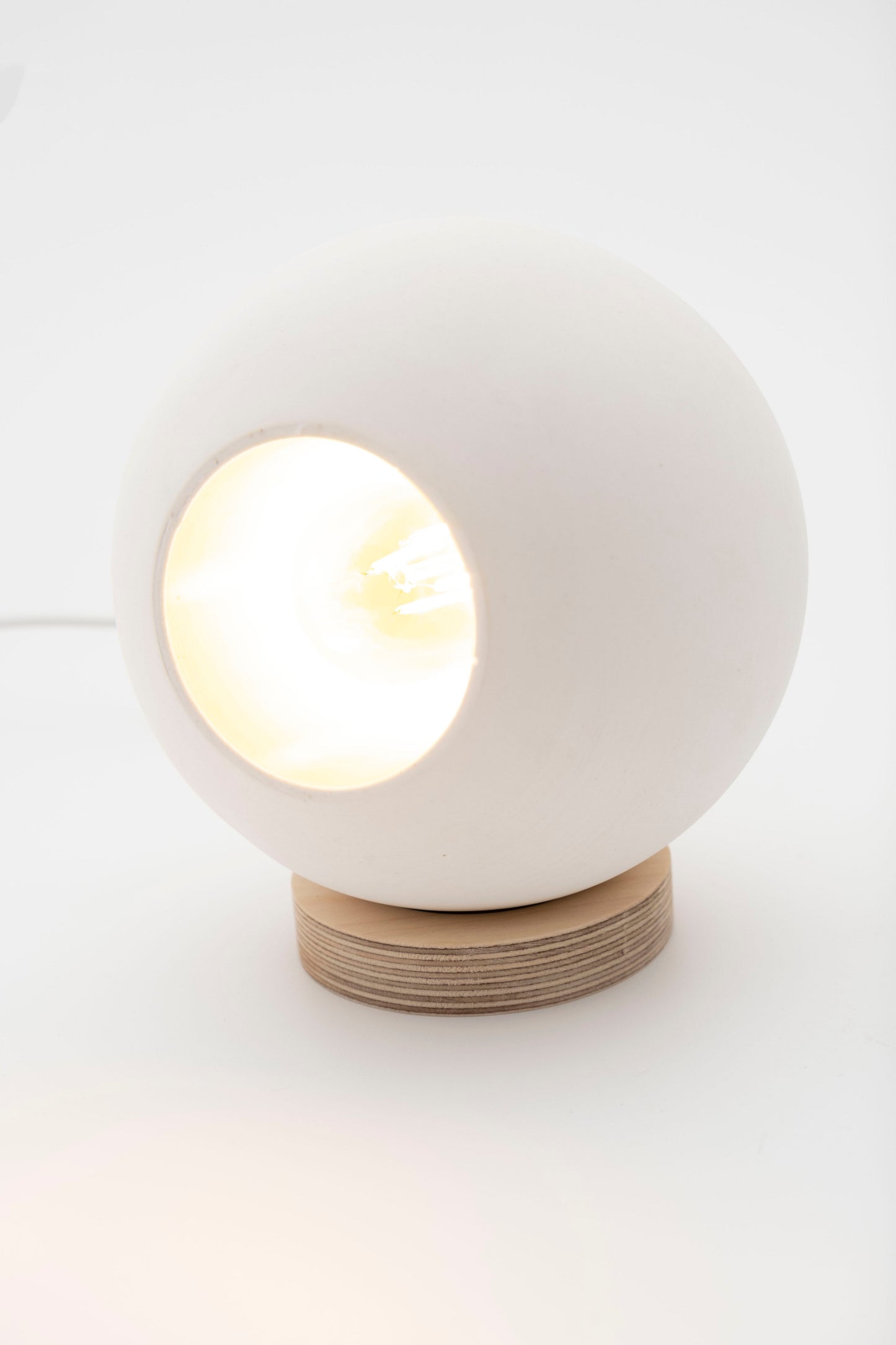 White Concrete Globe Table Lamp, Modern Table Lamps