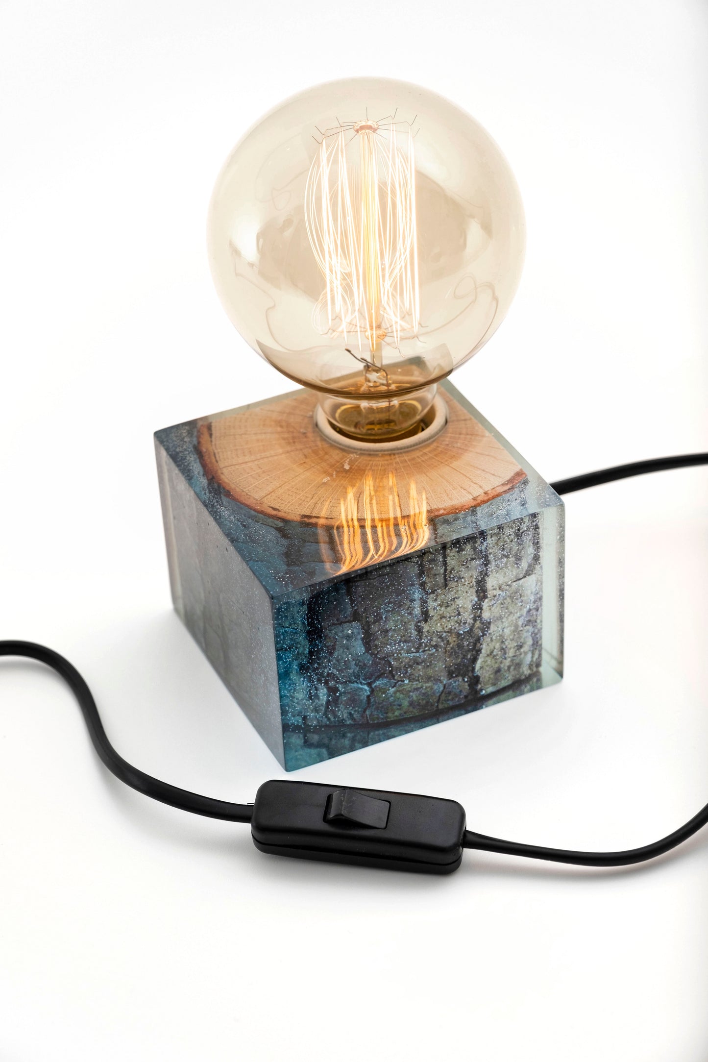 Blue Epoxy Table Lamp, Modern Table Lamps