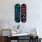 Skateboard Wall Art, "Path of Galaxy" Hand-Painted Wall Decors Set of 2