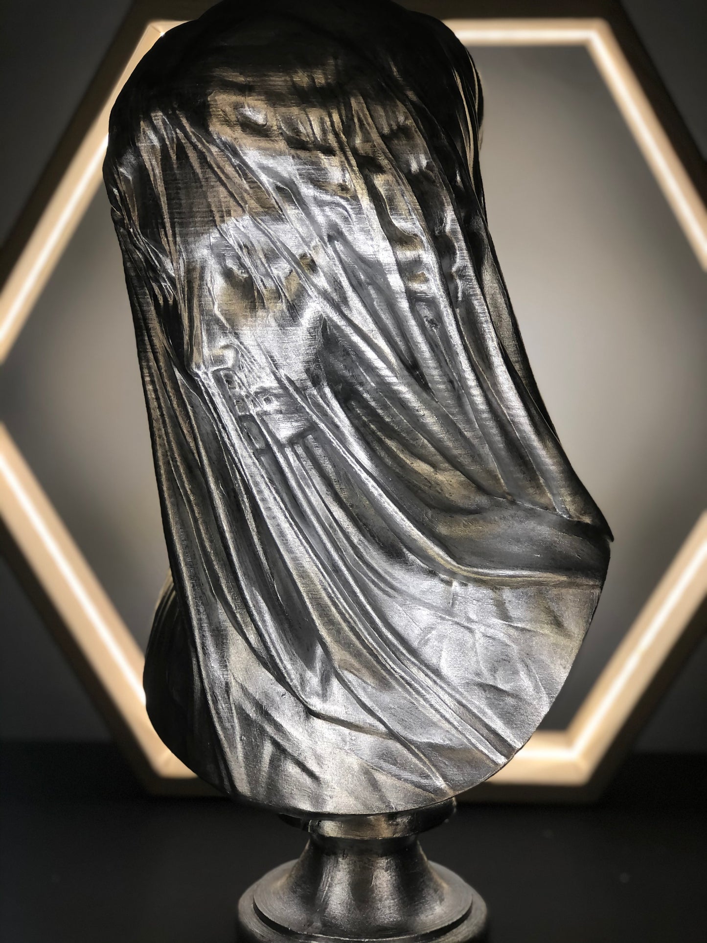 Mariam 'Silver' Pop Art Sculpture, Modern Home Decor