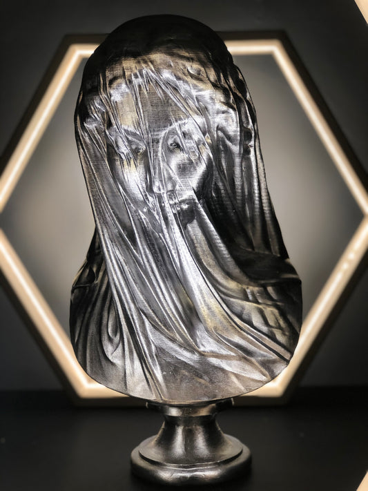 Mariam 'Silver' Pop Art Sculpture, Modern Home Decor