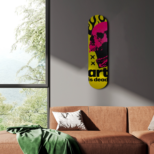 Skateboard Wall Art Set, "Mortal Art" Hand-Painted Wall Decor