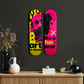 Skateboard Wall Art Set, "Funeral" Hand-Painted Wall Decor Set of 2