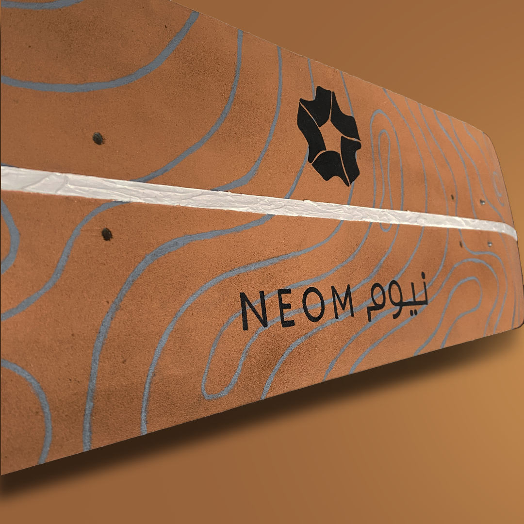 Skateboard Wall Art, "Neom" Hand-Painted Wall Decors