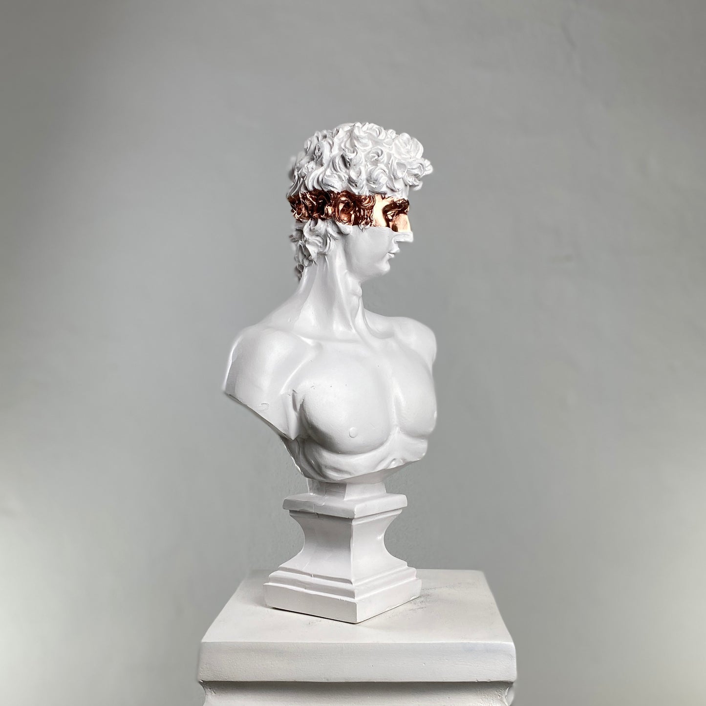 David 'Bronze Eyes' Pop Art Sculpture, Modern Home Decor, Large Sculpture