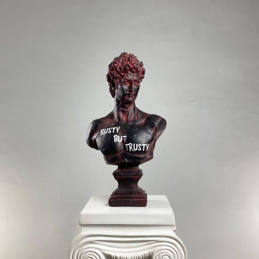 David 'Rusty but Trusty' Pop Art Sculpture, Modern Home Decor, Large Sculpture