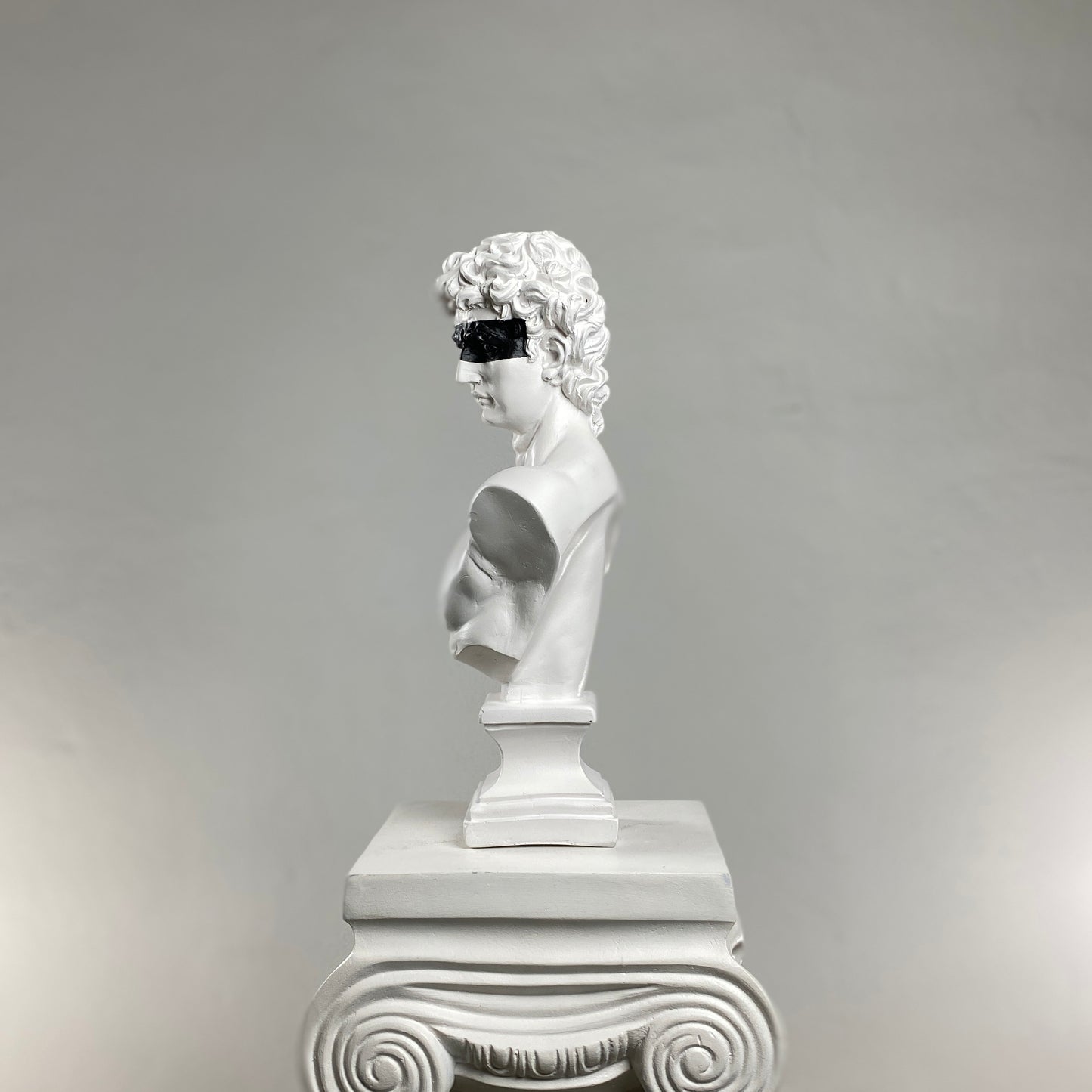 David 'White Icon' Pop Art Sculpture, Modern Home Decor, Large Sculpture