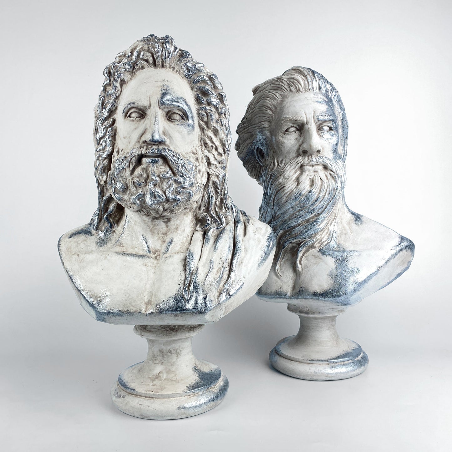 Zeus 'Silver Moss' Pop Art Sculpture, Modern Home Decor