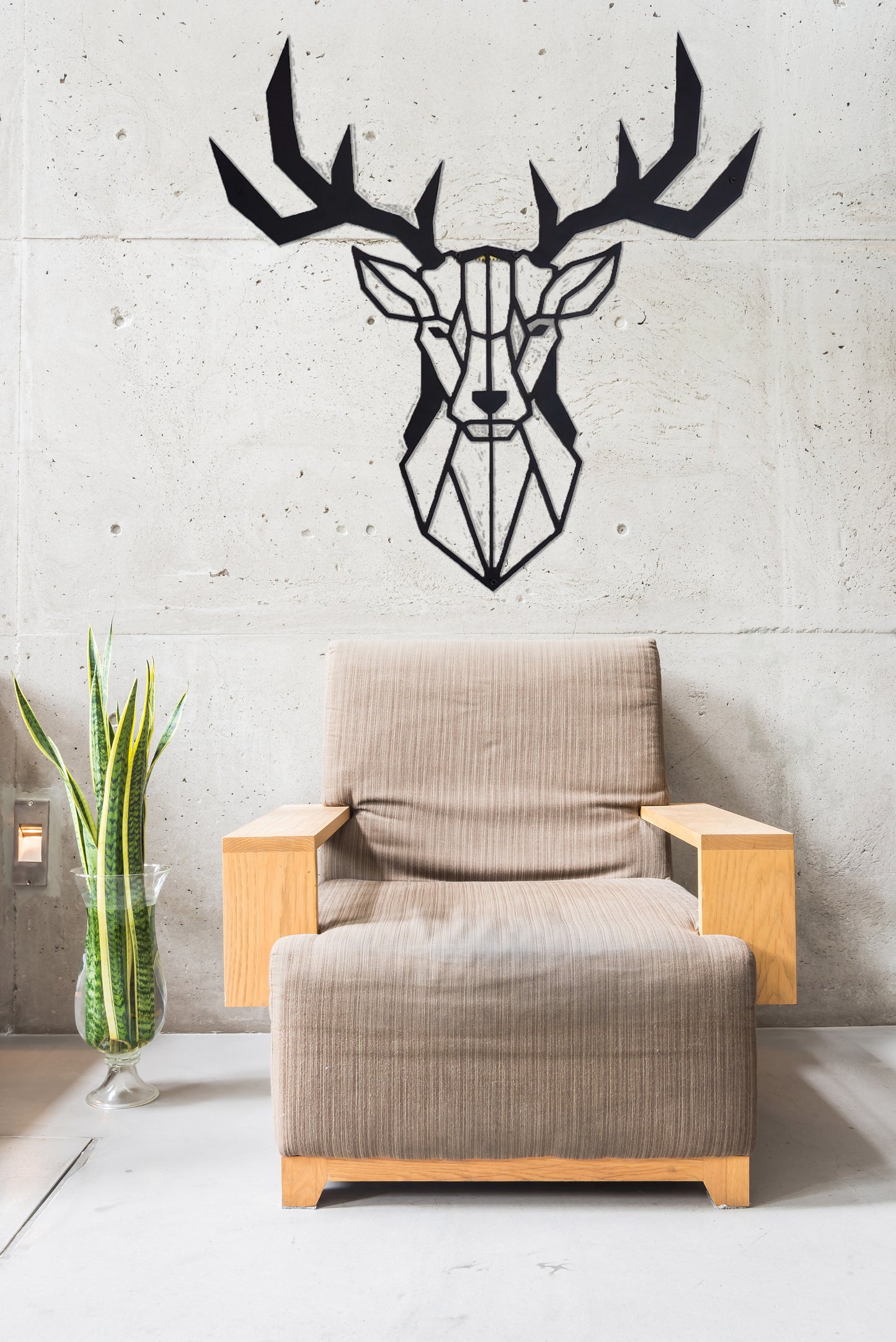 Deer Metal Wall Art, Modern Metal Wall Decor