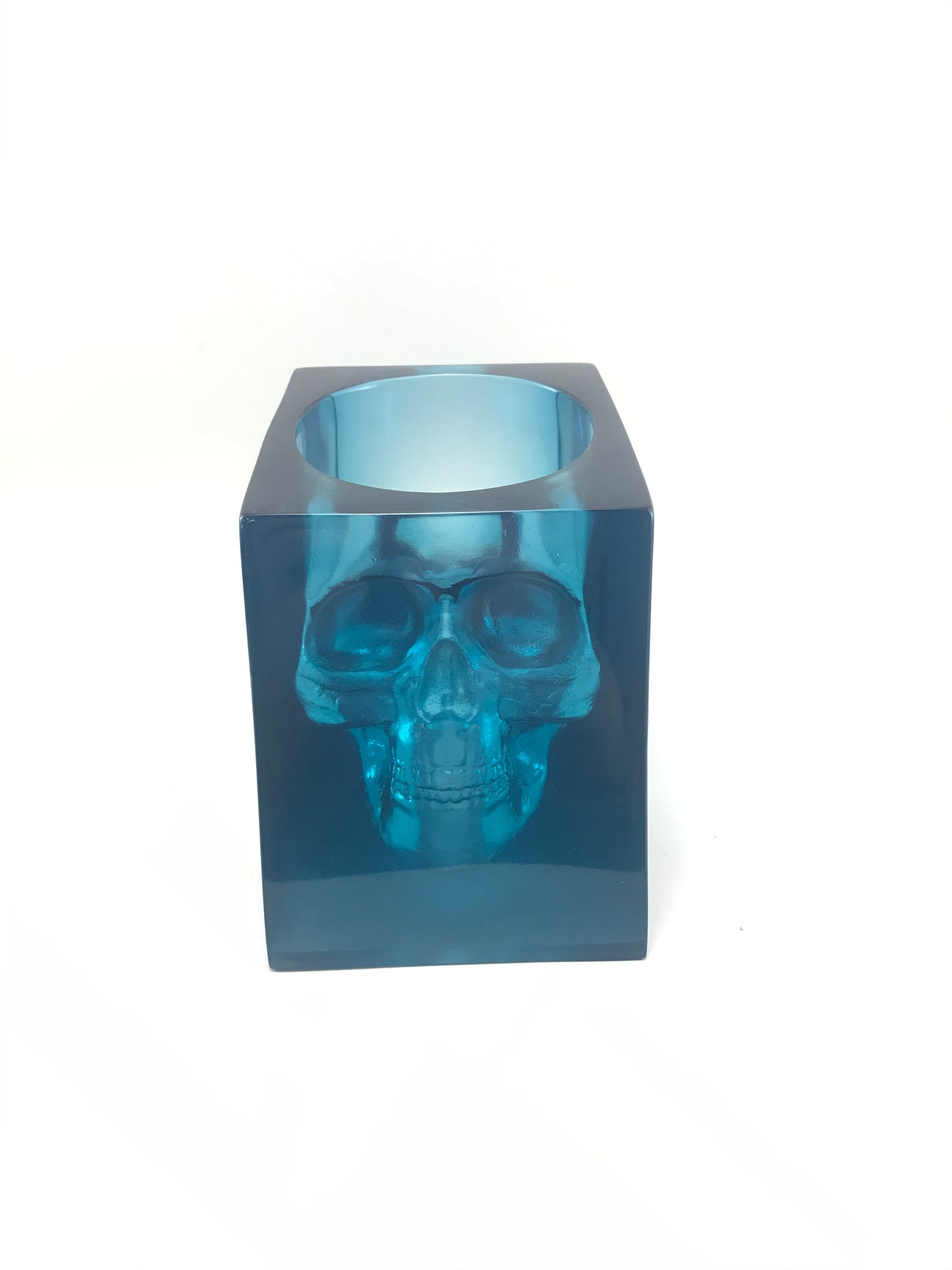 Skull Tealight Candle Holder Resin Figure, Modern Epoxy Home Decor