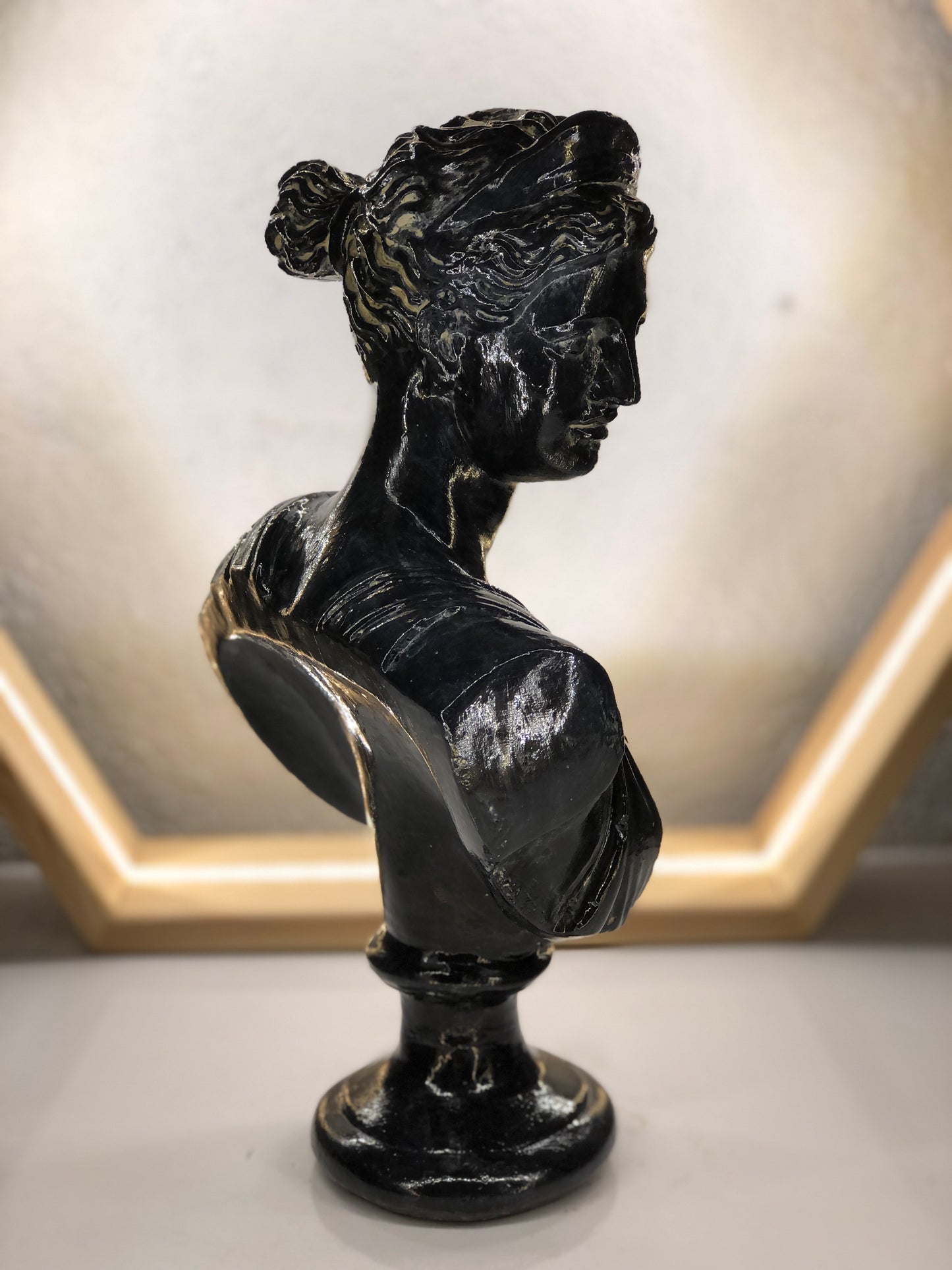 Artemis 'Black Pearl' Pop Art Sculpture, Modern Home Decor