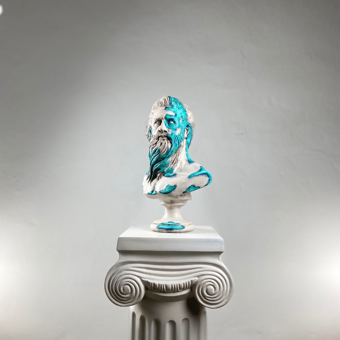 Poseidon 'Blue Coral' Pop Art Sculpture, Modern Home Decor