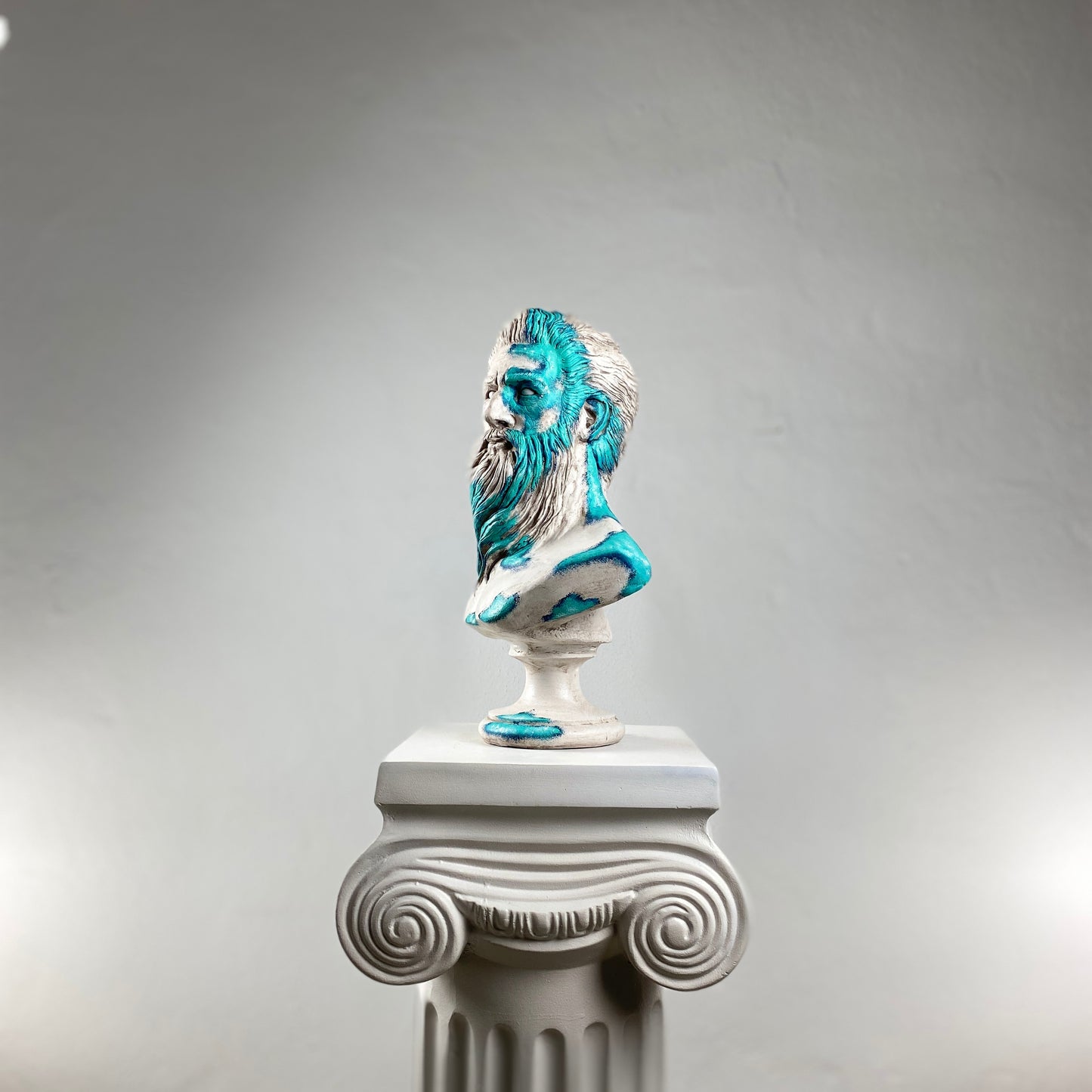Poseidon 'Blue Coral' Pop Art Sculpture, Modern Home Decor
