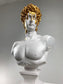 David 'Melting Gold' Pop Art Sculpture, Modern Home Decor, Large Sculpture