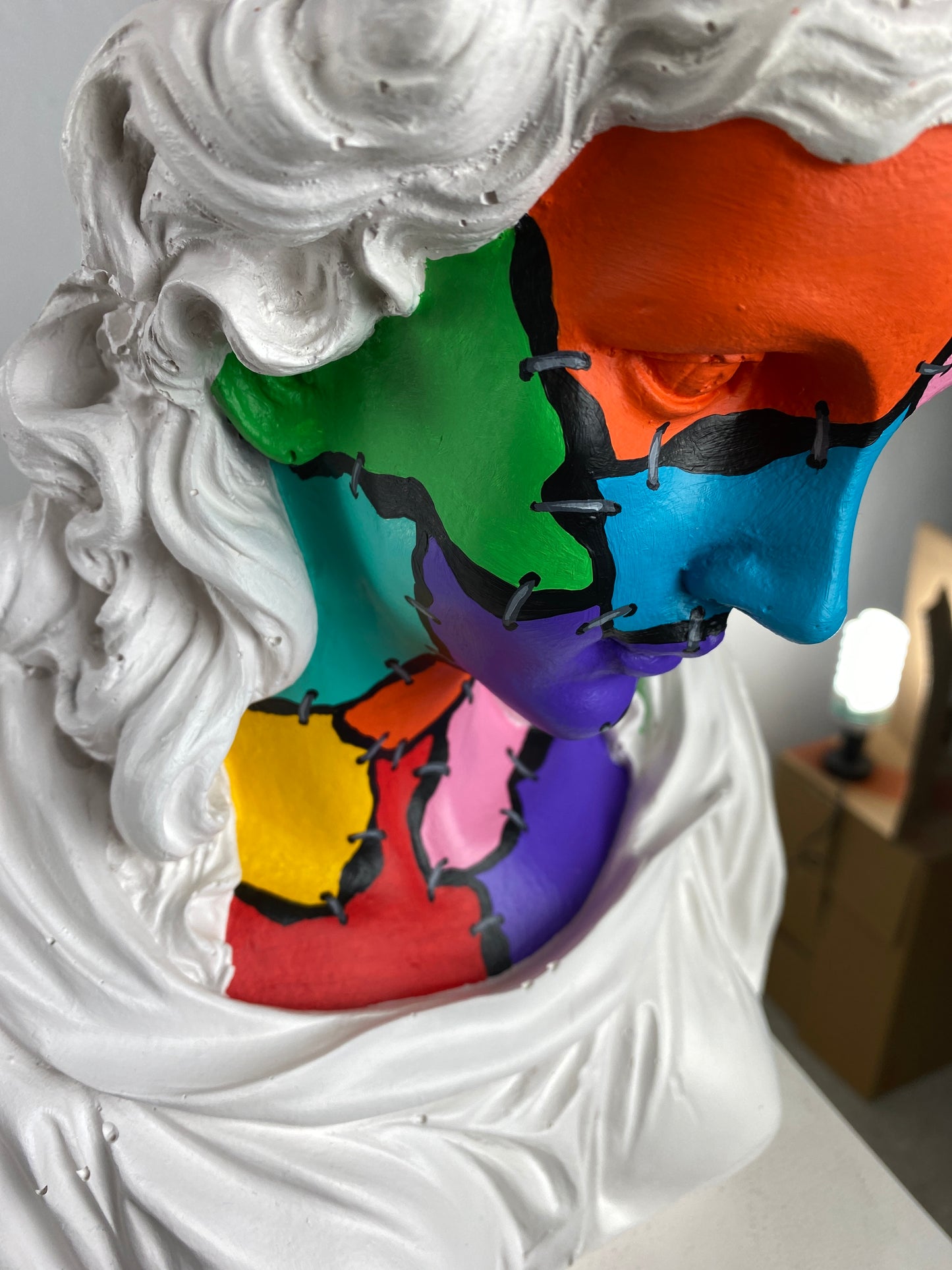 Hera 'White Zombie' Pop Art Sculpture, Modern Home Decor