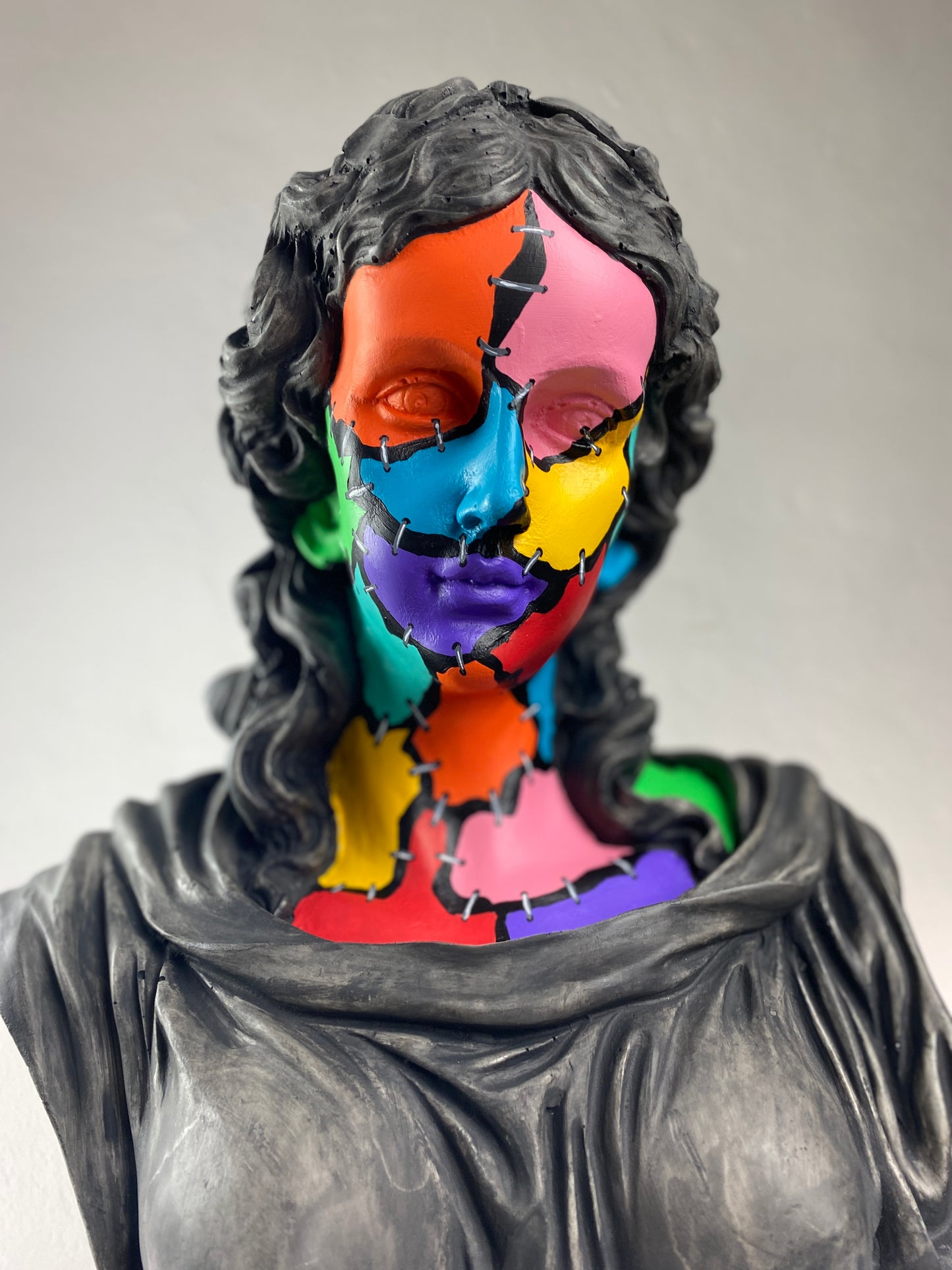 Hera 'Colorful Zombie' Pop Art Sculpture, Modern Home Decor