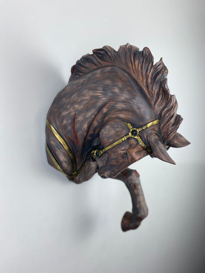 Horse 'Scars' Animal Head Wall Sculpture, Modern Wall Art