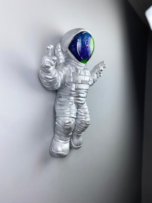 Astronaut 'the Encounter' Pop Art Wall Sculpture, Modern Wall Art