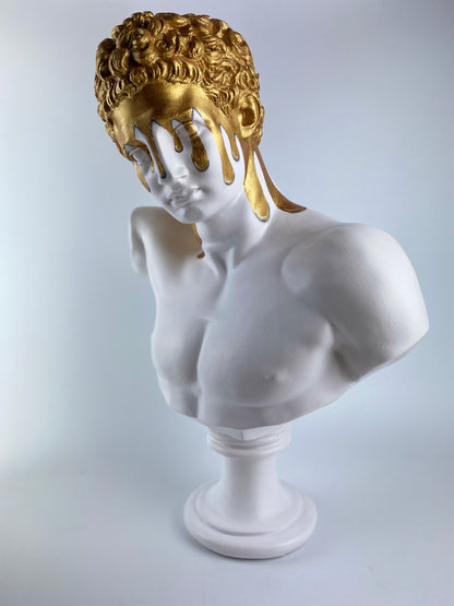 Hermes 'Melting Gold' Pop Art Sculpture, Modern Home Decor, Large Sculpture