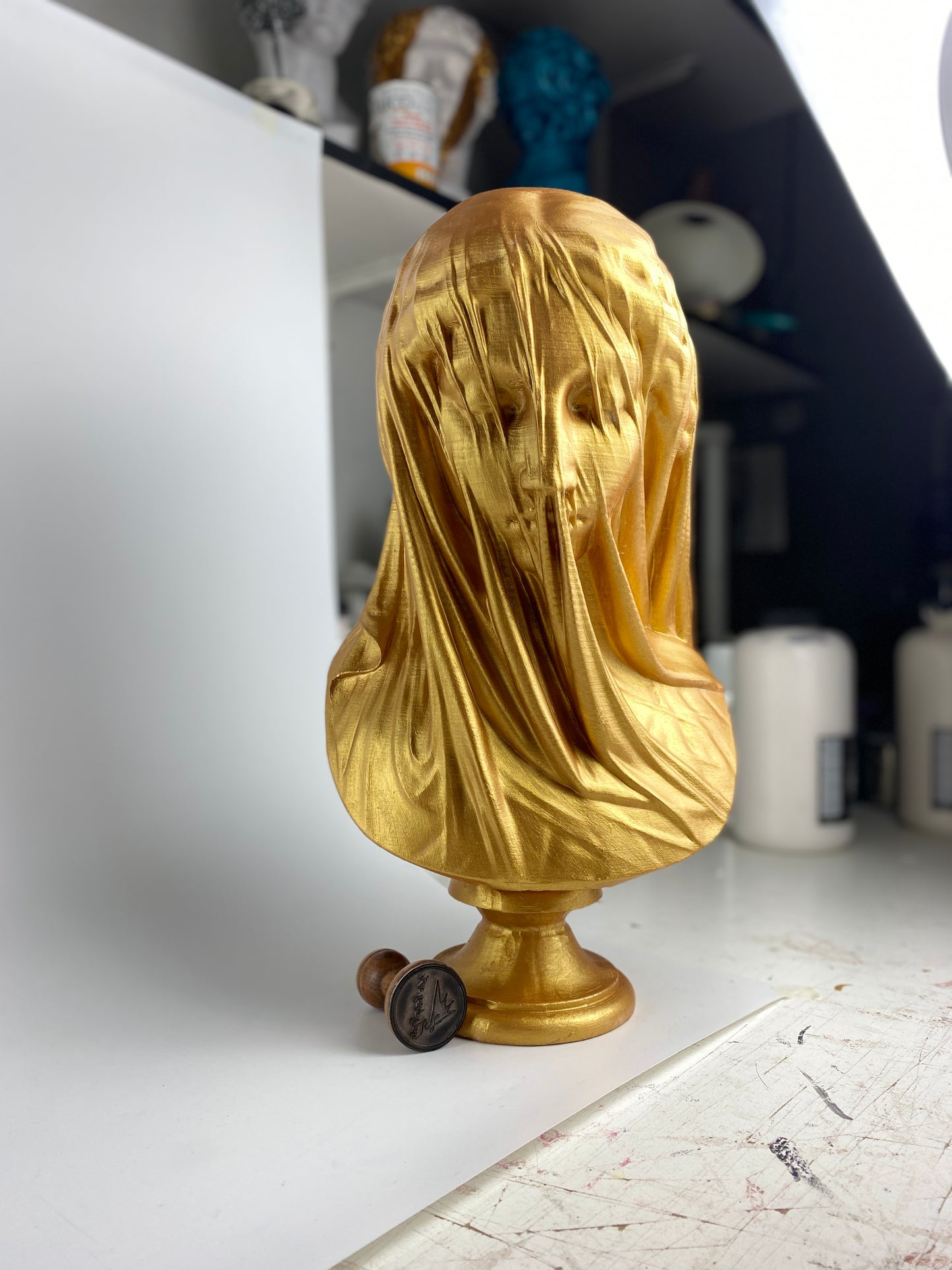 Mariam 'Gold' Pop Art Sculpture, Modern Home Decor