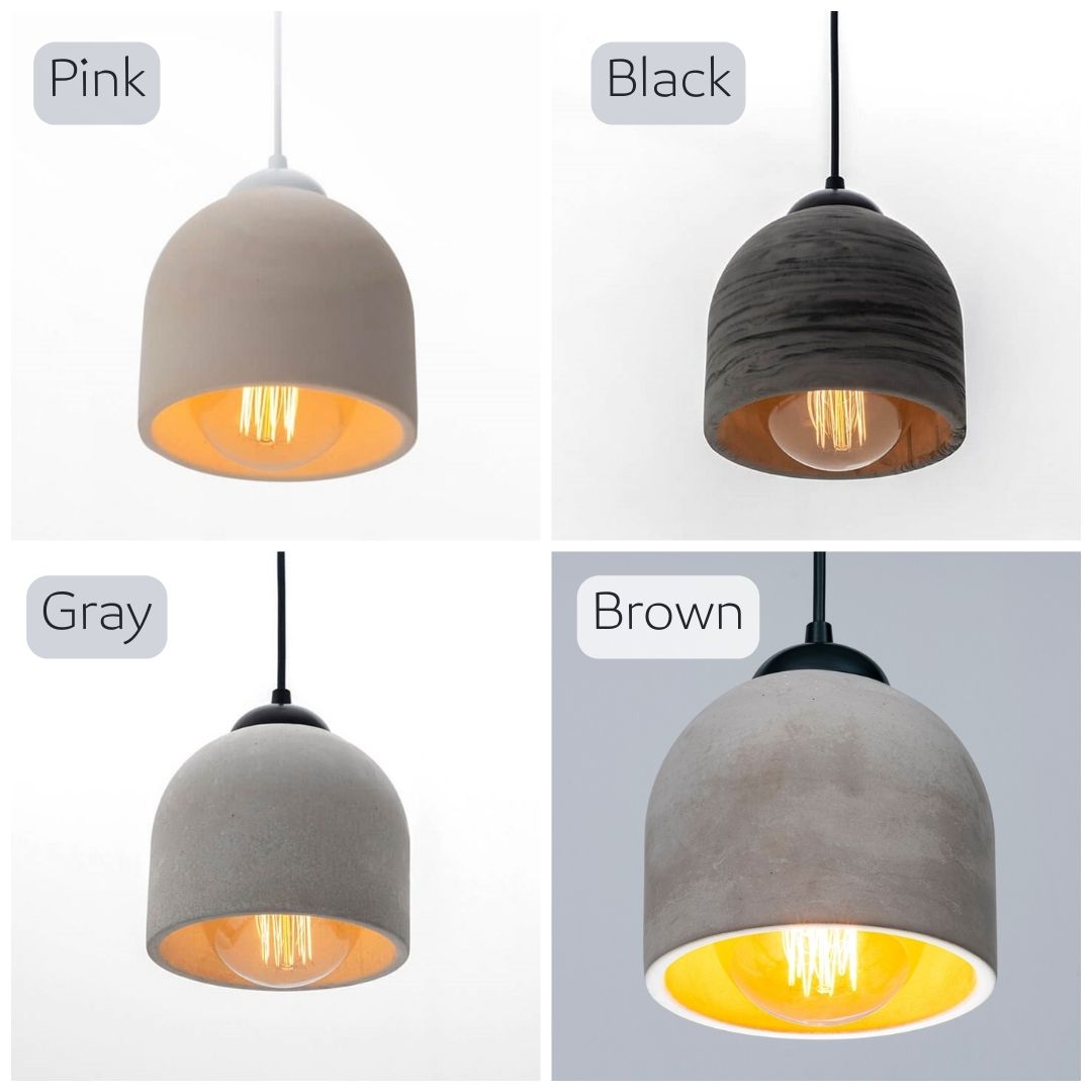Brown Concrete Pendant Lamp, Modern Pendant Lamp