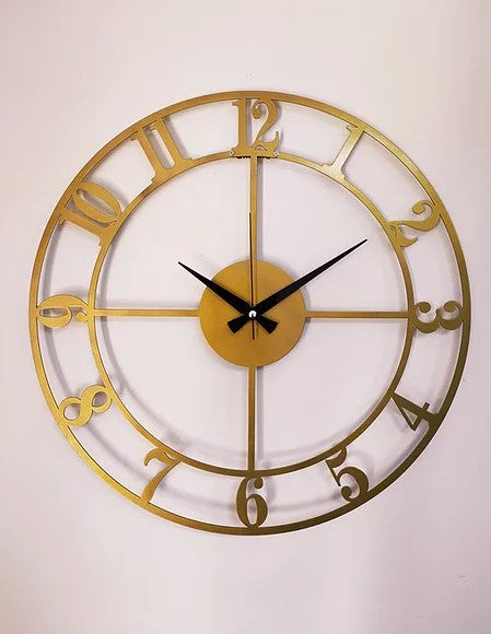 Gold Queen Metal Wall Clock, Modern Metal Wall Decor