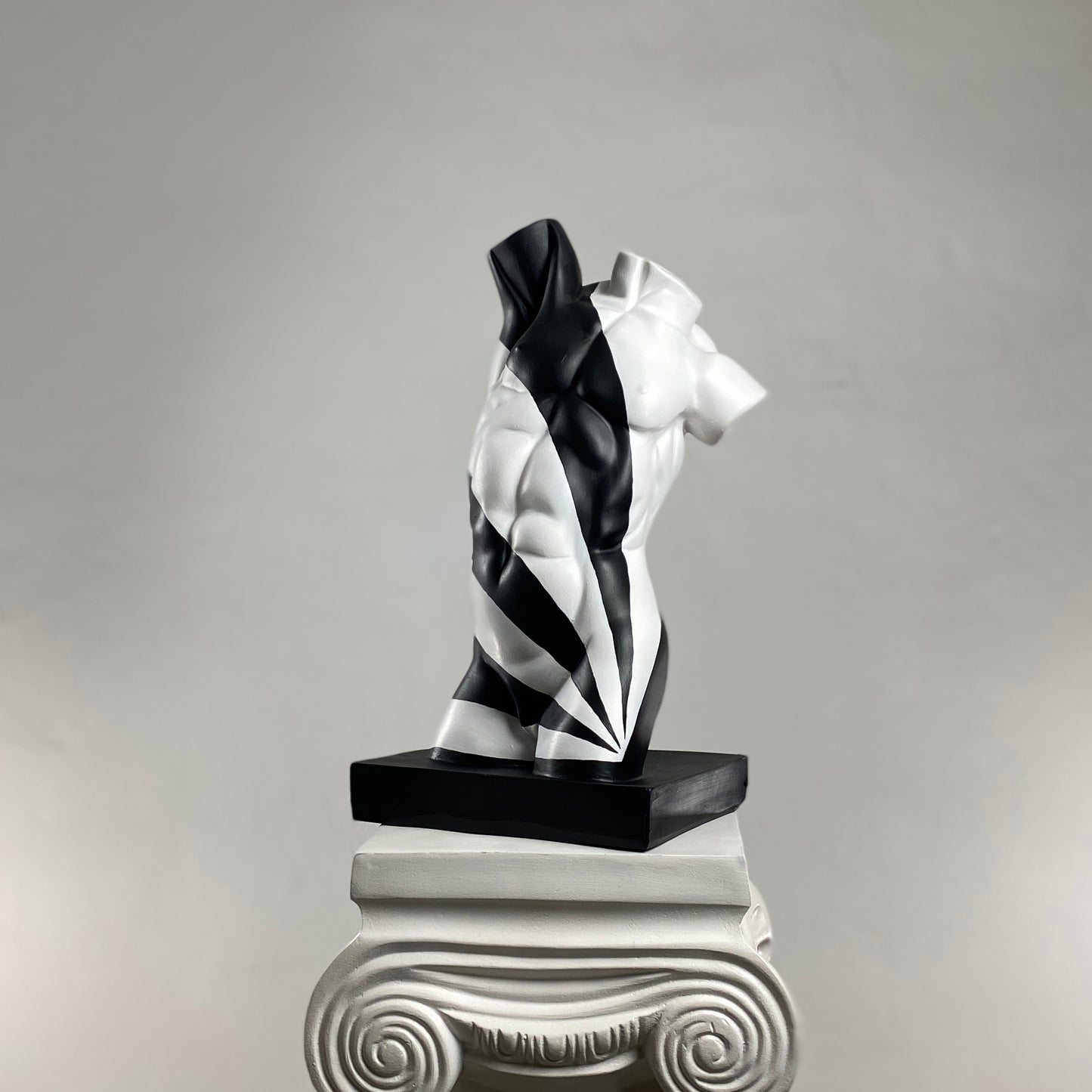Torso 'White Rise' Pop Art Sculpture, Modern Home Decor