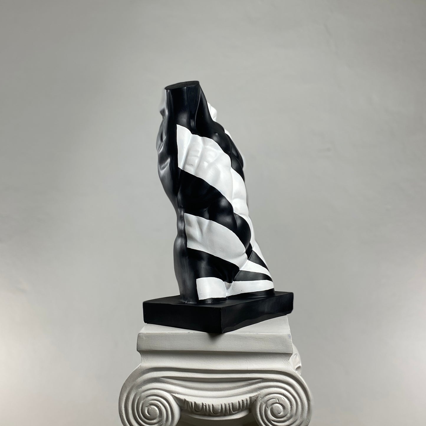 Torso 'White Rise' Pop Art Sculpture, Modern Home Decor