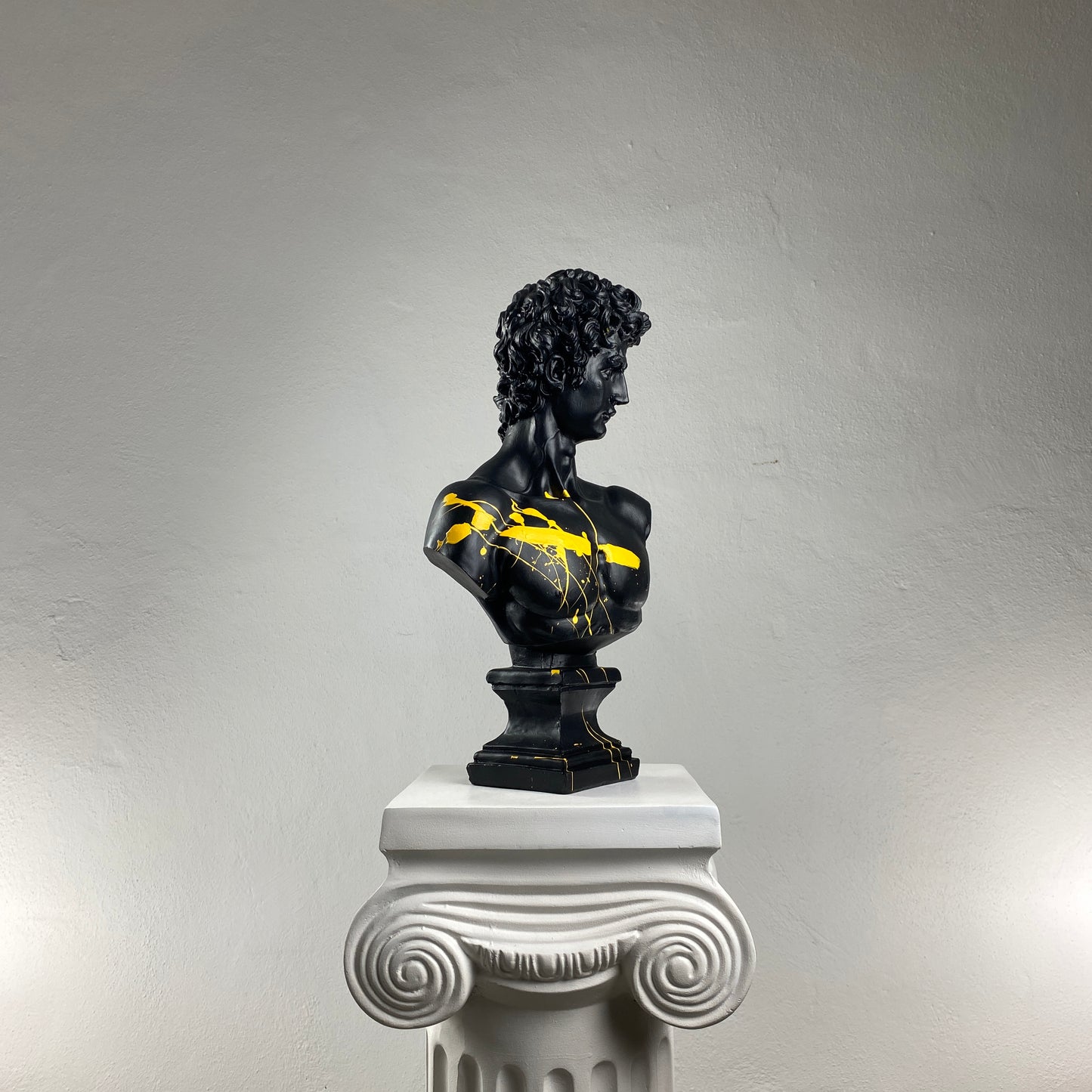 David 'Yellow Splash' Pop Art Sculpture, Modern Home Decor, Large Sculpture