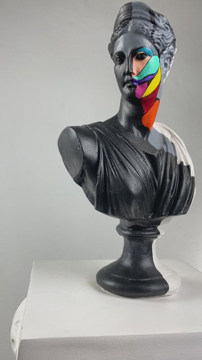 Artemis 'Slice of Color' Pop Art Sculpture, Modern Home Decor