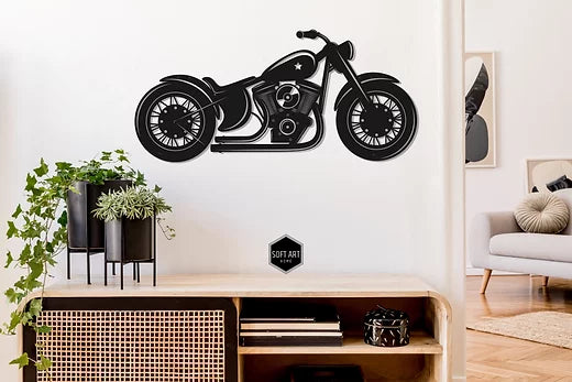 Super Hero Motorcycle Metal Wall Art, Modern Metal Wall Decor