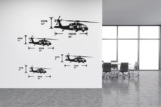 Helicopter Metal Wall Art, Modern Metal Wall Decor
