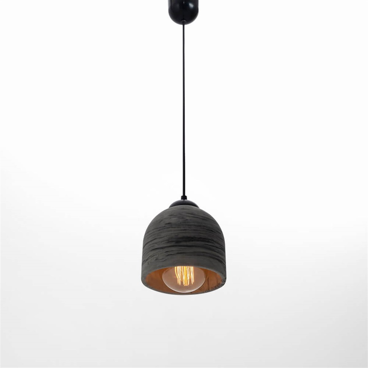 Black Concrete Pendant Lamp, Modern Pendant Lamp