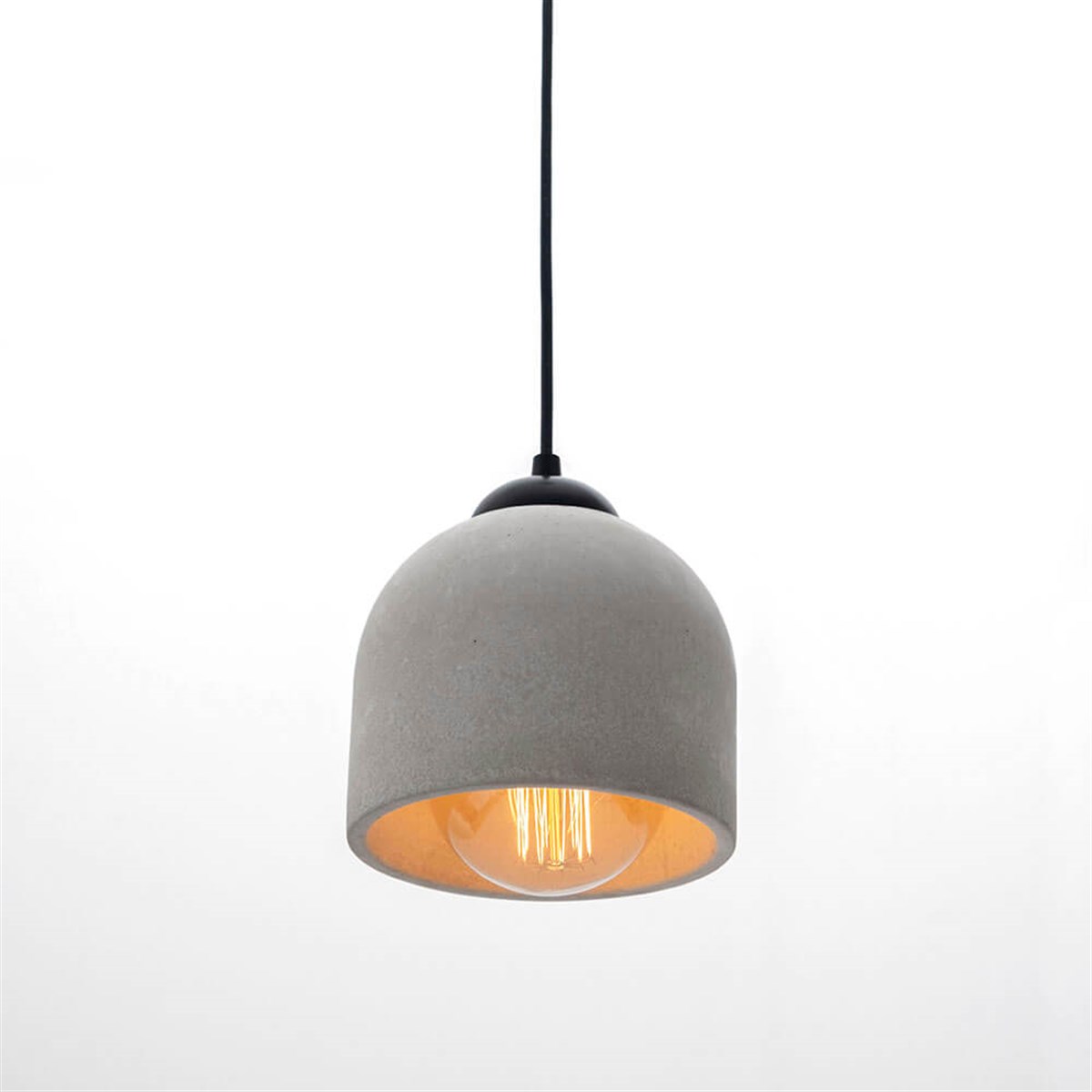 Black Concrete Pendant Lamp, Modern Pendant Lamp