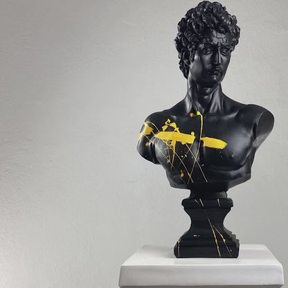 David 'Yellow Splash' Pop Art Sculpture, Modern Home Decor, Large Sculpture